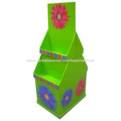 Supermarket display shelf Cardboard display with double sided display shelf multi-purpose display