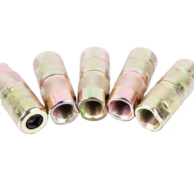 New Golden Stainless Steel Standard Grease Nipple Connecting Grouting Machine Injection Packer for Waterproofing Materials
