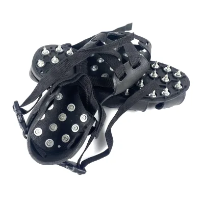 Assembled Lawn Aerator Spike Shoes with Magic Tape Garden Tool Lawn Aerator Aerating Sandals Shoes Spiked Lawn Shoes