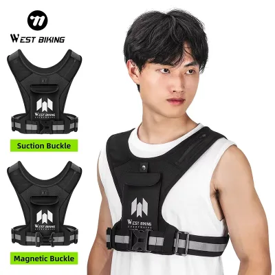 WEST BIKING Wholesale Top Screen Touch Reflective Logo Hydration Vest for Running Vest Phone Holder