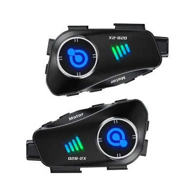 Q28 2X Custom Logo Intercom for Helmet 2 People Motorbike Headset Camera Automatically Connected and Paired Noise Reduction