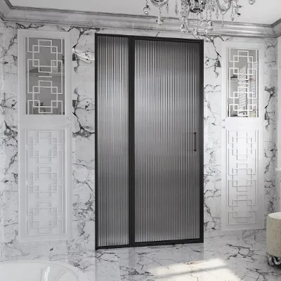2020 Popular Frame Houdini Glass Aluminium Hardware Swing Bath Shower Door