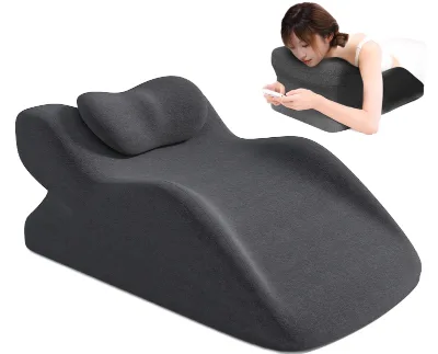 Ergonomic Memory Foam Reading Bed Pillow with Knitted Technique for Body Relaxation Hotel Camping & Nursing Use