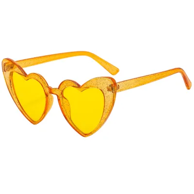Fun Transparent Jelly Glitter Heart-Shaped Sunglasses FM FK037 for Fashion Parties Multi-Color Popular Promotion Item