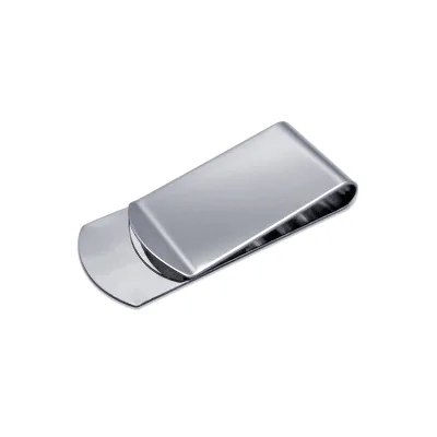 Custom Modern Round-Shaped Stainless Steel Square Money Clip Luxury Spring Money Clip