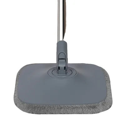 Mini Sized Floor Cleaning Bucket Mop, Plastic Steel Blue Easy to Clean Bucket Mop, Ultra-fine Fiber Rotating Magic Mop