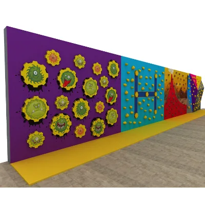 Colorful Customized New Design Indoor Artificial Rock Climbing Wall