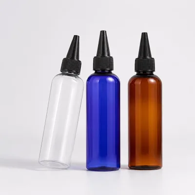 Transparent PET Plastic Soft Squeeze Cosmetic Packaging Needle Tip Bottle Custom Plastic Bottle Supplier