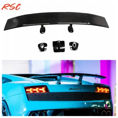 V Style Dry Carbon Fiber Rear Spoiler for Lambo Gallardo LP570 / Huracan LP580 LP610 Rear Aero Wing in Stock