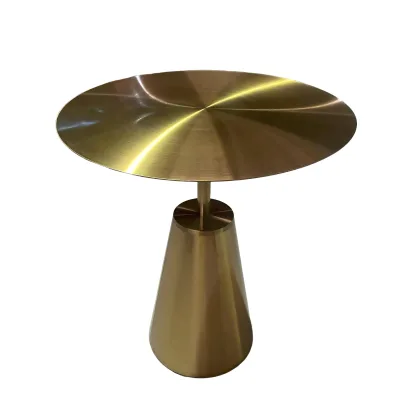 Golden Titanium Stainless Steel Small Commercial Table Water Resistant Durable Milk Tea Coffee Shops Casual Trendy Bar Modern