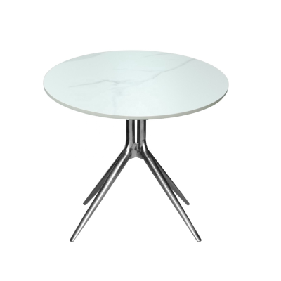 Small Side Table Round Marble Coffee Table for Home Use