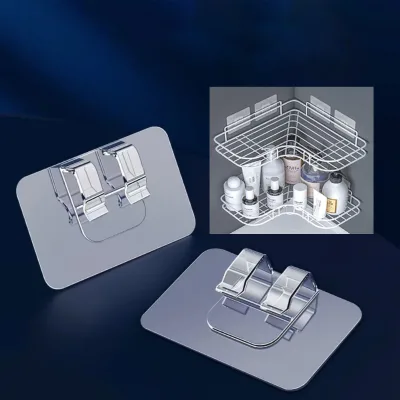 Transparent Strong Self Adhesive Hooks Key Storage Hanger for Kitchen Bathroom Door Wall Multi-Function
