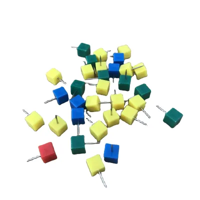 Assorted Color Cube Push Pins in Pack of 50Pcs