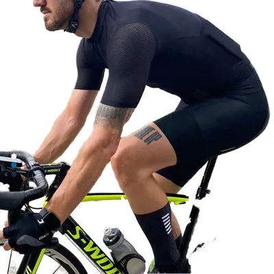 New Style Summer Men's Short Sleeve Sportswear Breathable Sweat-Wicking Four-Way Stretch Quick Dry Solid Cycling Jerseys