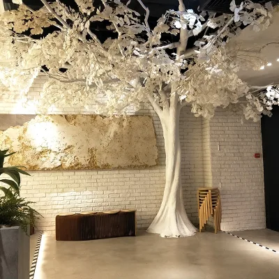 Customized Artificial Ginkgo Tree High Simulation Art Artificial Tree for Indoor Decoration Home Hotel Shop Fake White Tree