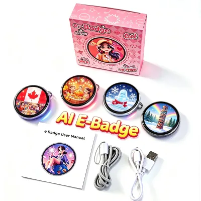 Blue tooth 6.0 Smart Translator Badge Real-Time Interpretation AI Interpreter Pin Gadget for Business Conferences Exhibitions