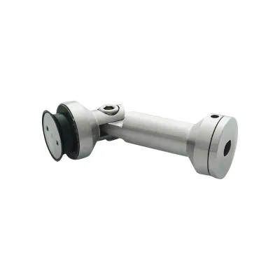 Single Pivot Swivel Stainless Steel Pipe Fittings Glass-to-Wall Floor Cast Technics for glass railing hardware