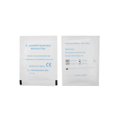 Disposable Custom Antiseptic Prep Alcohol Chg Pads Saturated with 70% Isopropyl Alcohol