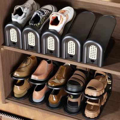 Home Entryway Foldable Shoe Rack with Adjustable Shoe Slots 50% Space Saving High Fit Heels Flats Organizer Cane/rattan Work