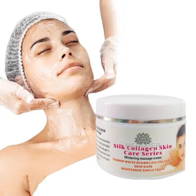 Silk Collagen Massage Cream Skincare SPA Firming Lightening Moisturizer Anti Wrinkle Shea Butter Face and Body Cream