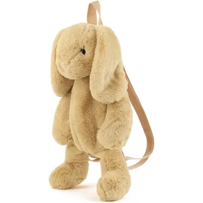 Cute Plush Animal Rabbit Backpack with Adjustable Straps Cartoon Plush Rabbit Backpack Kids Toys