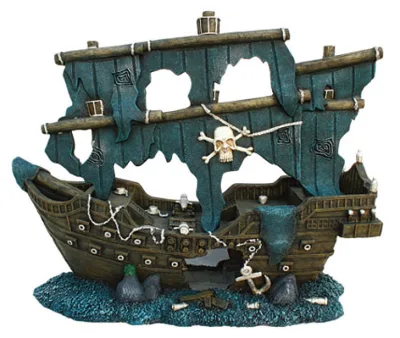 Resin Boat Shipwrecks on Aquarium Decoration