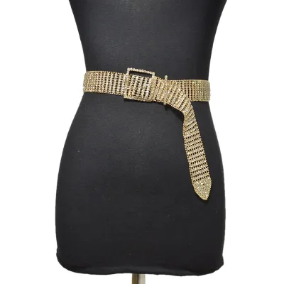 Fashion Bling Girls Lady Crystal Rhinestone Strass Chain Waist Belts Luxury Belt Clothing Accessories Ornament