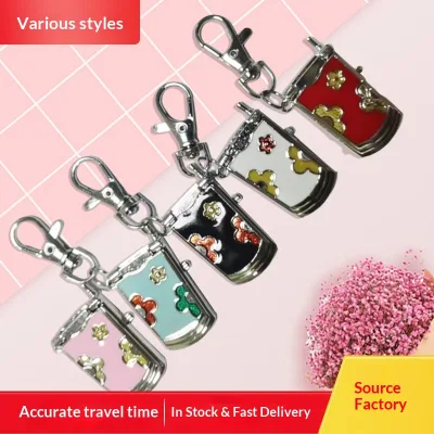 Wholesale Cartoon Tungsten Style Student-Friendly Flip-Open Watch with Keychain Pendant Charm Pocket Watches OEM/ODM