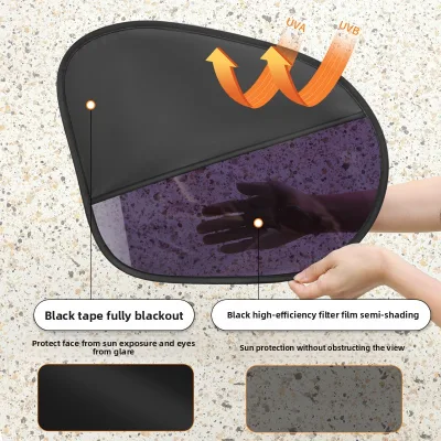 New Minimalist Style Car Sunshade Heat-Insulating Sun Block for Drivers Side Window Static Sticker Privacy Blackout Curtain