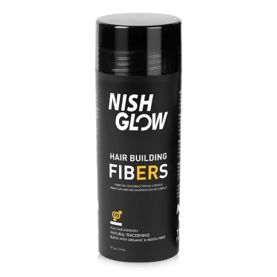 NISHGLOW 27.5g Organic Full Hair Instantly Root Touch up Cotton Keratin Hair Building Fiber Powder for Men & Women