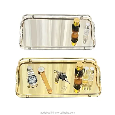 Luxury Stainless Steel Rectangle Sustainable Durable Waterproof Commercial Grade Serving Tray for Home Decor