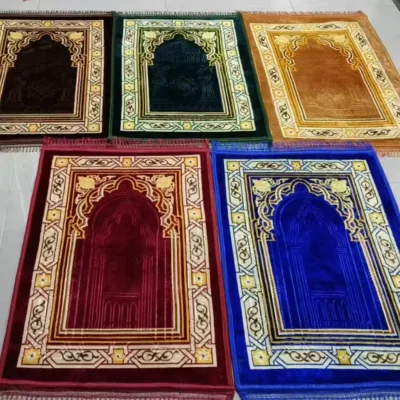 Hot Sell Factory Direct Islamic Muslim Prayer Mat Polyester Washable Travel Home Custom Wholesale