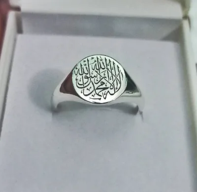 316l Stainless Steel Kalima Shahada Personalized Arabic Name Ring Custom Name in Arabic Calligraphy Arabic Jewelry Islamic Ring
