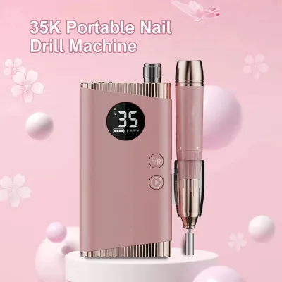 35000RPM Professional Nail Drill Machine Portable Electric Nail File Rechargeable Nail Polisher for Salon Manicure