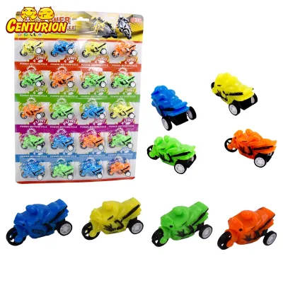 Wholesale Factory Bulk Custom Gifts Plastic Chassis Mini Pull Back Motorcycle Toys for Promotion Children's