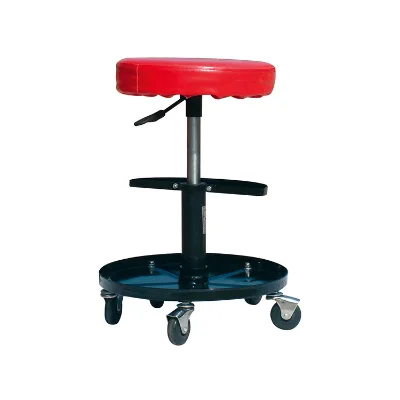 Pneumatic Car Repair Ajustable Creeper Seat Workshop Round Stool Creeper Seat With Additional Tool Tray