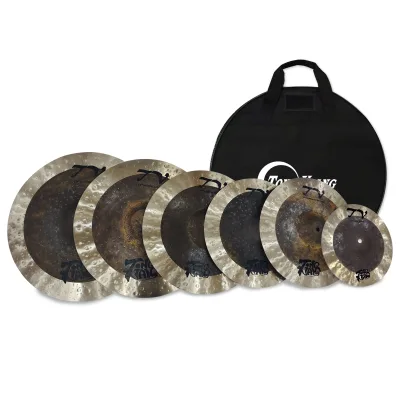 Tongxiang TV B25 Professional Cymbal Pack 14 HH +16 Crash +18 Crash +20Ride+10''Splash +Cymbal Bag Drum Accessories