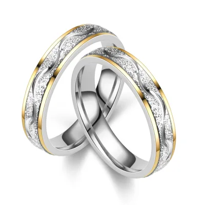 Fashion Titanium Steel Couple Ring Non Fade Simple Versatile Ring Advanced Design Sense for Lovers Couple Ring Wholesale