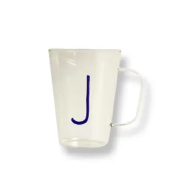 Custom Glass Water Cup Heat Resistant Beverage Drinking Mug for Milk Breakfast Wine Beer Cocktail