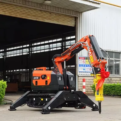 Yuchai D170 Electric Demolition Breaking Robot 2110mm Max Working Depth Rubber Track for Building Interior Renovation Work