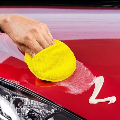 Microfiber Coating with Finger Pocket New Auto Detailing Car Wash Sponge Foam Super Water Absorption