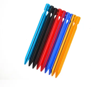 Hoogen 7001-T6 Aviation Aluminum Alloy Y-Beam Tent Pegs-High Hardness Lightweight Customized Color Logo 1 Year Warranty All