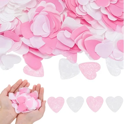Baby Biodegradable Fire Resistant Pink Heart Confetti 80g Wedding Anniversary Table Decoration Valentine's Day