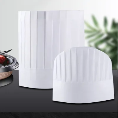 Adjustable Disposable Paper Food Chef Hat for Kitchen Cooking & Baking Pastry Tools Restaurant Forage Cap