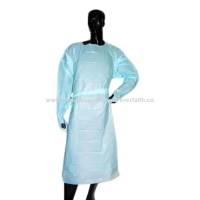 CPE Isolation Gown disposable protective wear, against biohazards