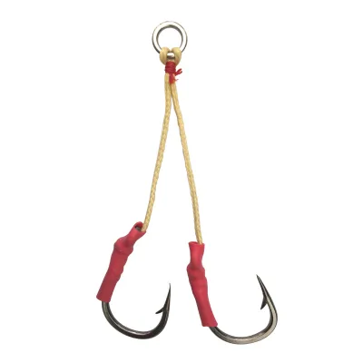 Custom Double Barbed Jig Fishhooks Sea Fishing Lure Hook Stainless Steel Double Hook