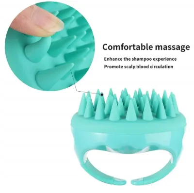 Scalp Scrubber Shampoo Brush Massager Clean Scalp Comb With Handle Hair Washing Brush Scalp Exfoliator Brush Head Scrubber Tools