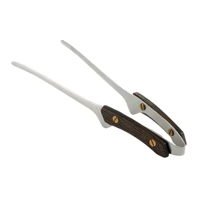 Stainless Steel Barbecue Tongs Meat Steak Non-Slip Wooden Handle High Temperature Resistant Anti-Scalding Barbecue Tongs