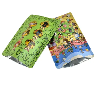 Custom Creative Stationery 3-Side Sealing Aluminum Foil Zipper Bag Eco-Friendly PE Plastic Zipper Closure Paper Packaging