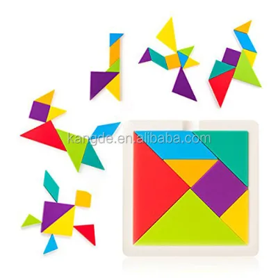 High Quality Silicone Tangram Puzzle for Kids,Food Grade Material  Approved